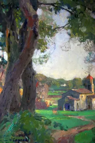 En romansk kyrka nära Cannes Frankrike 1926