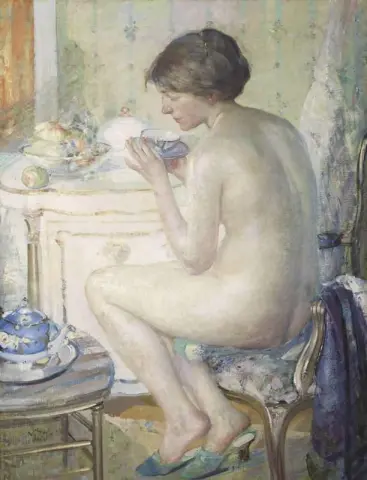 Nainen buduaarissa noin 1910-1913
