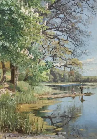 Fishing On The Lake 1894