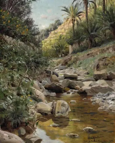 Italian Landscape From A Valley In Sasso-bordighera 1902