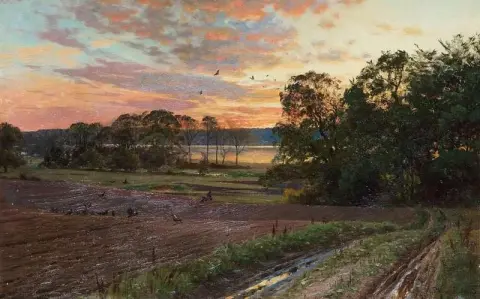 Landscape With Setting Sun 1893
