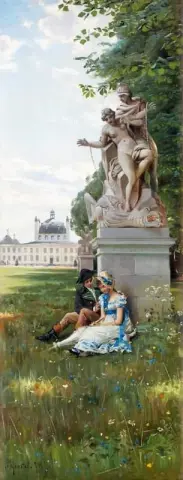 Romantic Scene From Fredensborgs Park