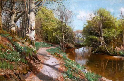 Spring Landscape With Anemones 1909
