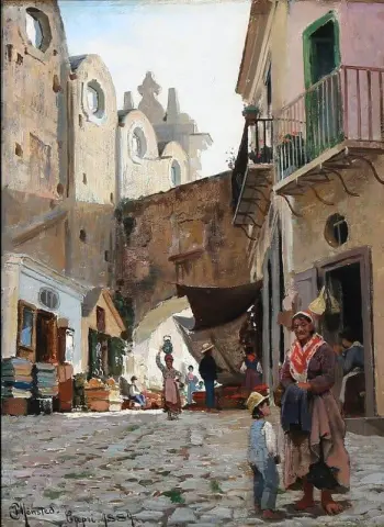 Street Scene Capri 1884