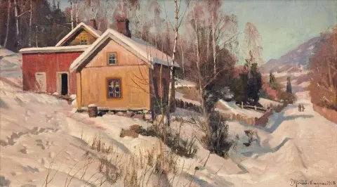 Winter In Vingnes Lillehammer 1918