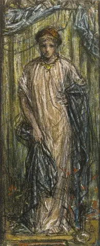 Una figura femenina de pie