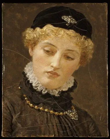 Ellen Terry como Porcia en El mercader de Venecia Ca. 1885