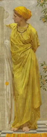 Figura De Pie En Amarillo Y Naranja. Estudio para Topacio Ca. 1879