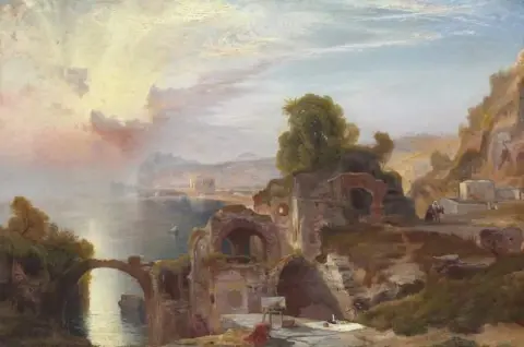 Bay of Baiae soluppgång 1867