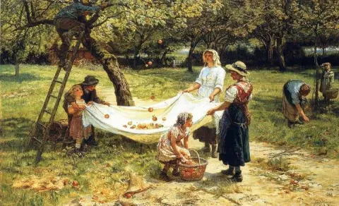 Una reunión de manzanas 1880