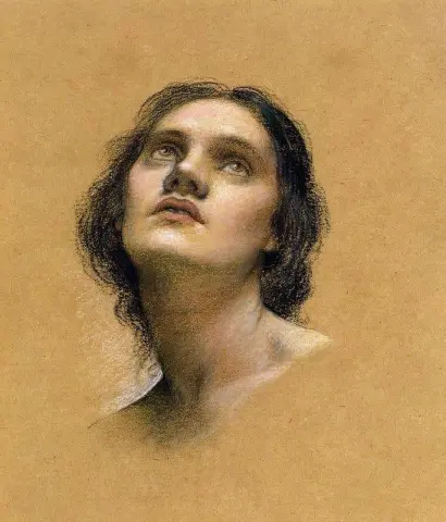 Estudio de la cabeza de una mujer 1910-14
