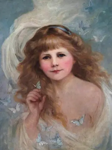 Bacchantin mit Schmetterlingen, ca. 1905