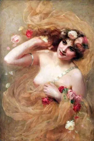 Akt mit Rosen ca. 1886-1917