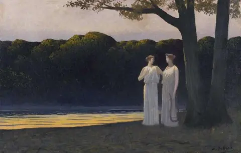 Muse in riva al mare la sera, 1907
