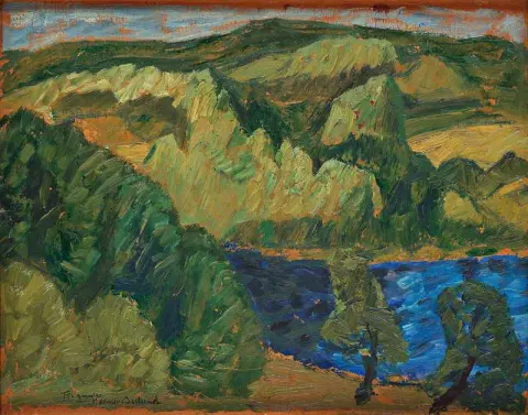 Paesaggio fluviale del nord della Svezia 1