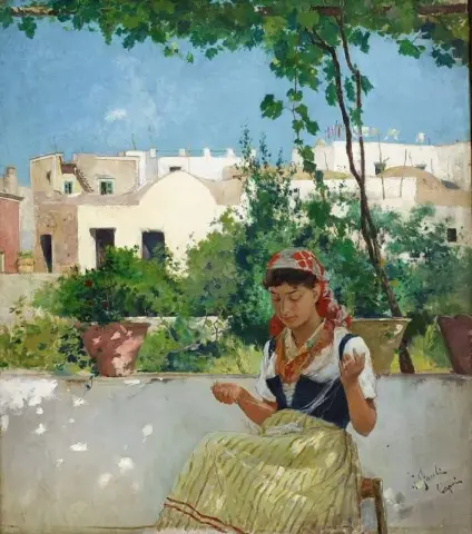 Flicka Pa Capri 1880