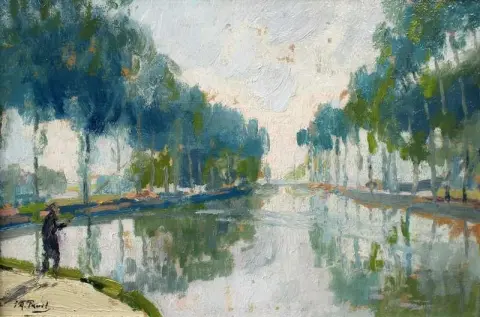 Fiske på Seinen ca. 1910
