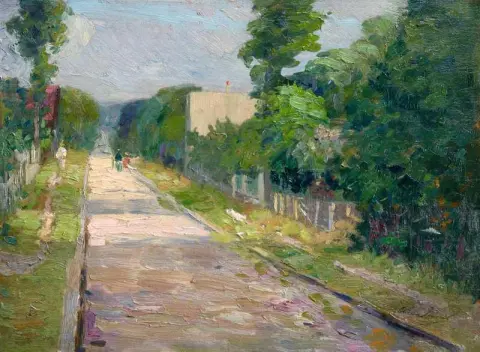 En gate i Aulnay-sous-bois rundt Paris 1910