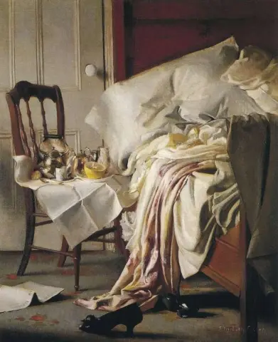 Поднос с завтраком, около 1910 года.