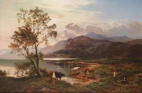 מבט ליד בארמות׳ צפון ויילס 1864