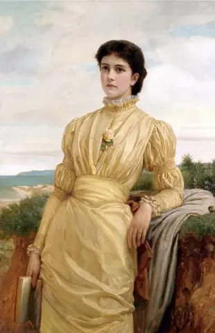 De dame in de gele jurk 1880