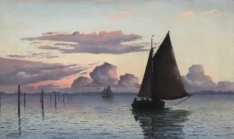 A Sailboat At Dusk 1921