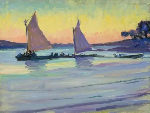 Båtar på Nilens gryning 1905-15
