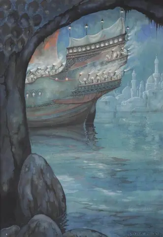 选自《一千零一夜》中奇怪哈利夫的故事，约 1975 年