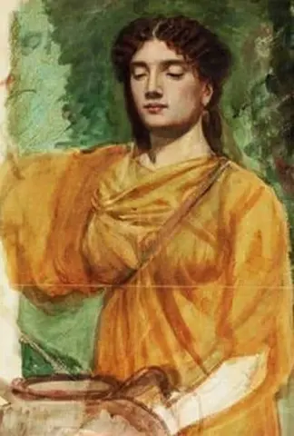 Studie für eine neoklassizistische Figur mit erhobenem rechten Arm, 1877
