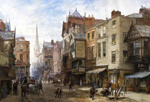 Chester The Cross ser mot Watergate Street