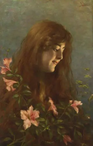 Junges Mädchen mit Blumen