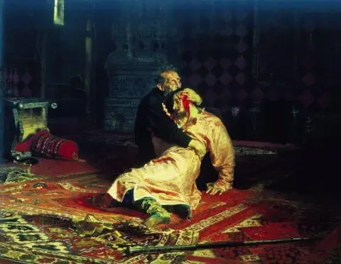 Ivan The Terrible og hans sønn Ivan 16. november 1581