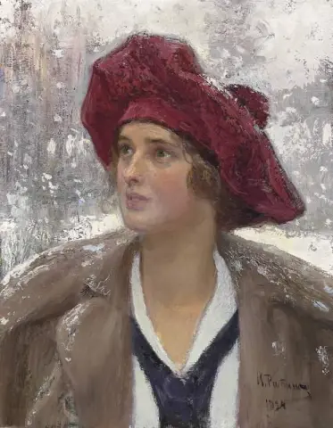 Porträtt av Natalia Maksimova 1924