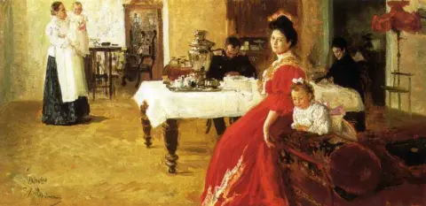Kunstnerens datter Tatyana og hennes familie 1905