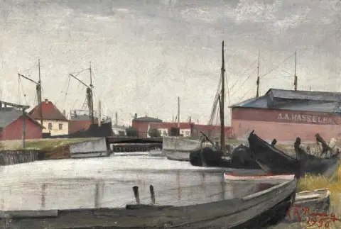 A View From The Harbor Of Koge 1930