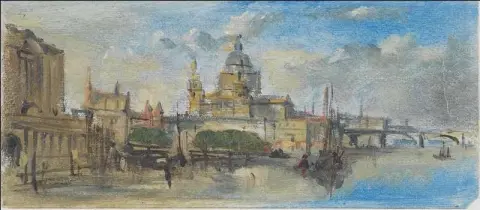 St. Paul S y Somerset House desde el puente de Waterloo Ca. 1861-62