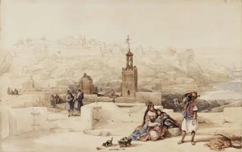 La ciudadela de Tánger Marruecos 1837