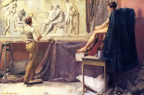 El estudio del escultor 1884-85