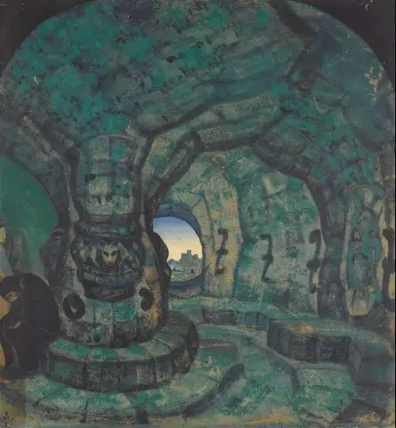 말레네 공주를 위한 타워 A 무대 디자인 1913