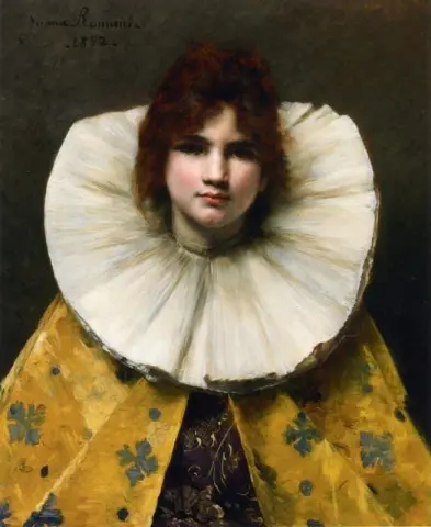 Giovane Ragazza Con Il Collare Arruffato