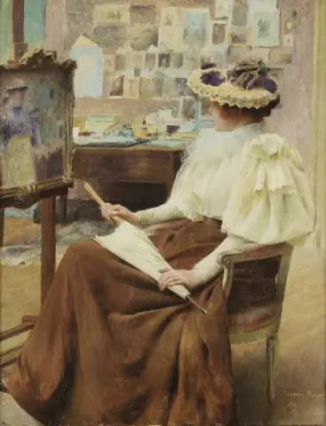 画室里的优雅女士 1894