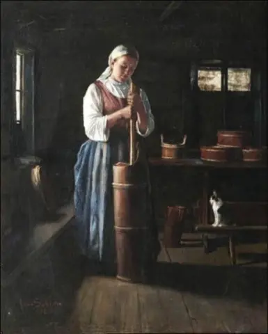 Contadina e il gatto