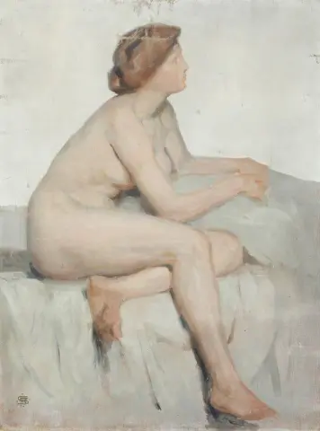 Naken kvinna