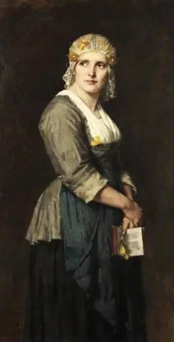 Nederlandsk bonde går til kirken 1883