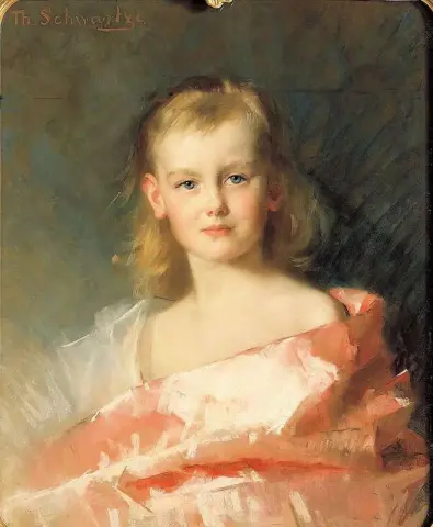 Porträtt av prinsessan Wilhelmina 1888