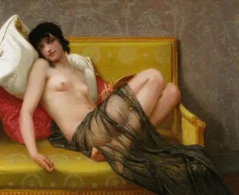 Odalisque på kanapen Louis Xvi