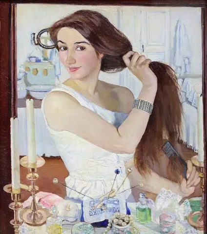 At The Dressing-table Selvportrett
