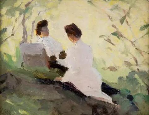 שתי נשים בפארק, 1907