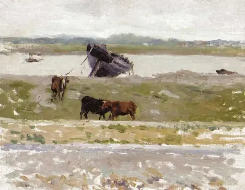 Braque Etaples 附近的奶牛 1887