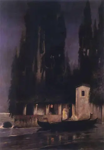 Departure From The Island At Night 1890